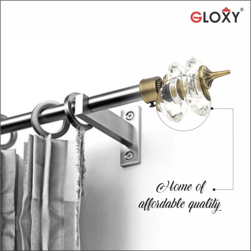 GLOXY Gold Rod Rail Bracket, Curtain Knobs, Curtain Hooks, Curtain Rods  Metal Price in India - Buy GLOXY Gold Rod Rail Bracket, Curtain Knobs,  Curtain Hooks, Curtain Rods Metal online at