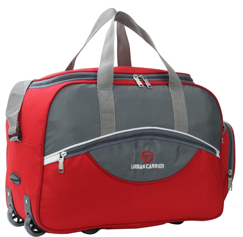 urban carrier Expandable 70 Liters DUFFLE LUGGAGE TRAVEL HAVY DUTY AIR bag bags Large Capacity Duffel With Wheels Strolley Red Price in India Flipkart