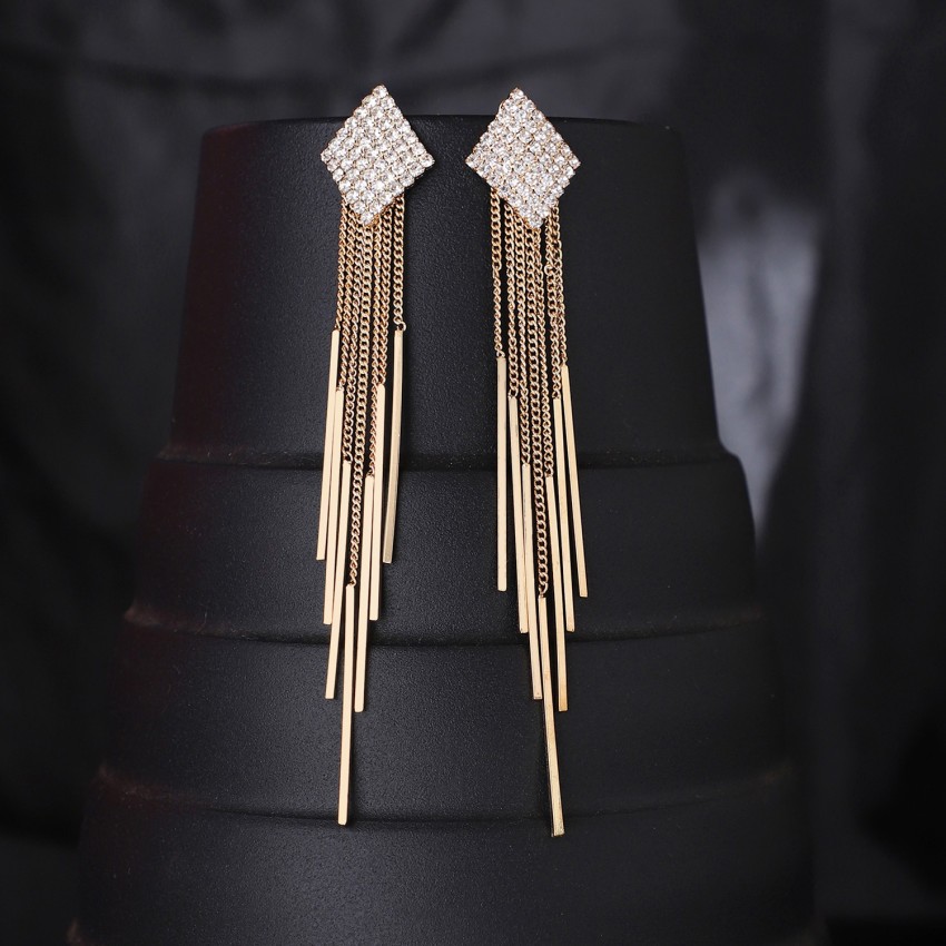 Hot Sale Fashion Simple Gold Plated Women Earrings Geometric Oval Twisted  Dangle Jewelry Long Round Hollowed out Stud Earrings - China Trendy Earrings  and Vintage Earring price | Made-in-China.com