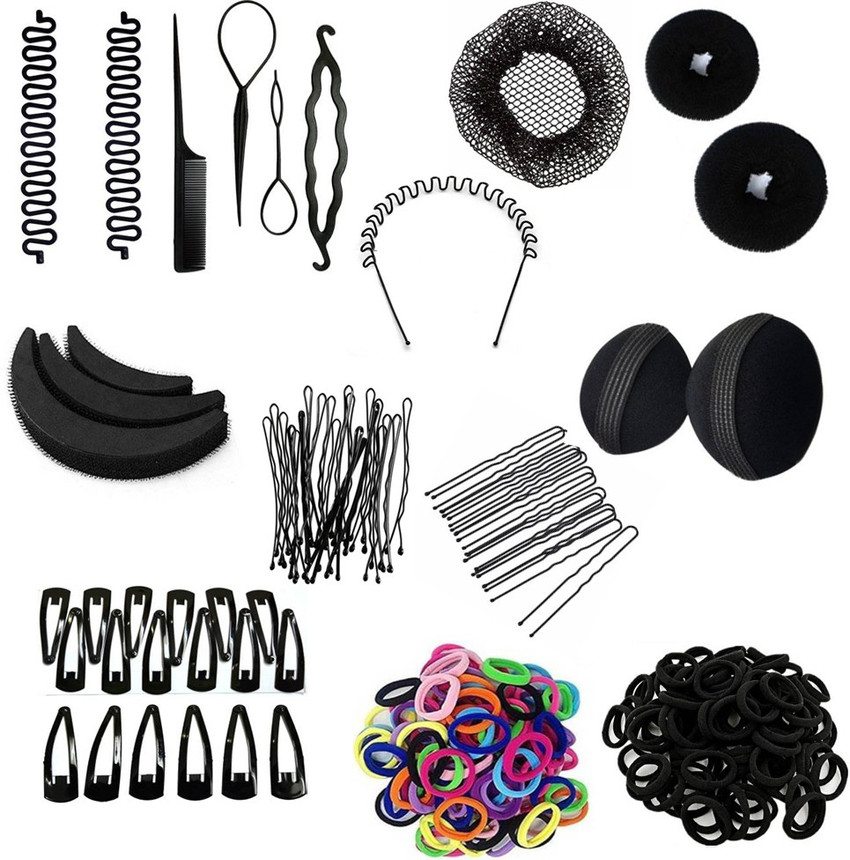 Sharum Crafts Hair Styling Kits For girls and Women Hair Accessories Set Of 14 Items Hair Accessory Set Price in India Buy Sharum Crafts Hair Styling Kits For girls and Women