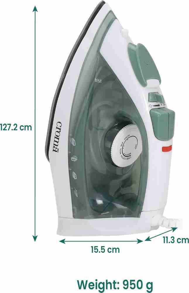 Croma 1600 watt Steam Iron CRAH2053 Grey 1600 W Steam Iron Price in India Buy Croma 1600 watt Steam Iron CRAH2053 Grey 1600 W Steam Iron Online at Flipkart