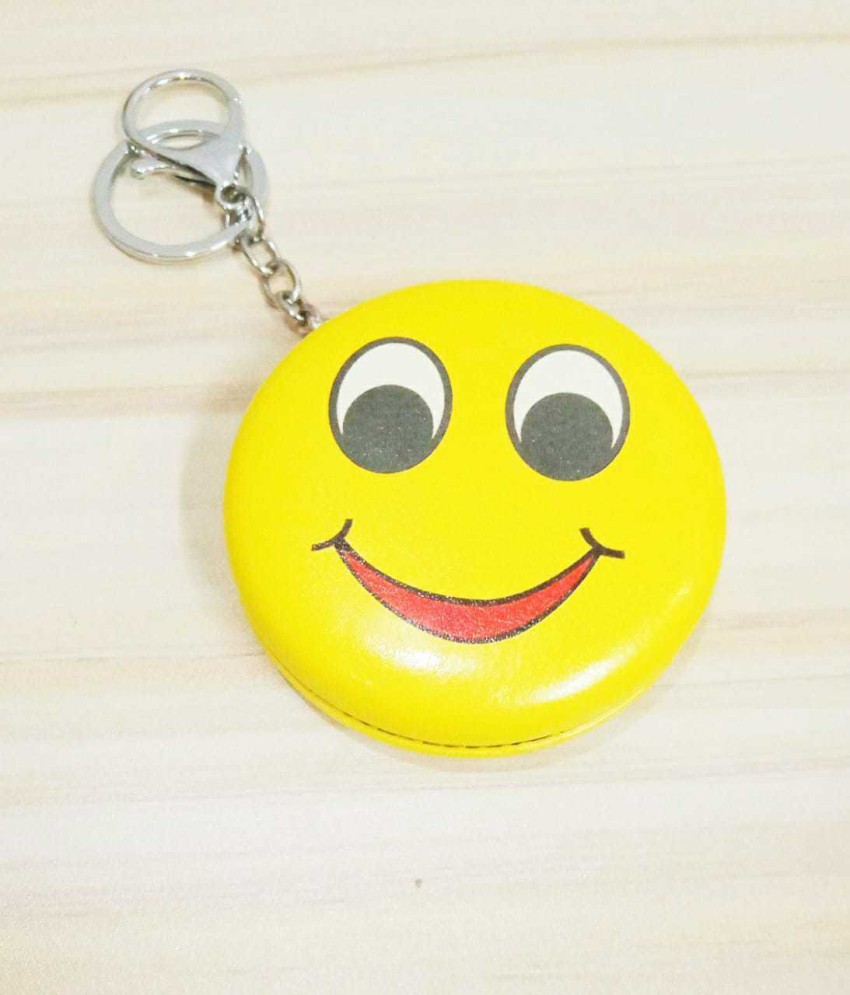 Smiley Face Emoji Keychain / Mirror