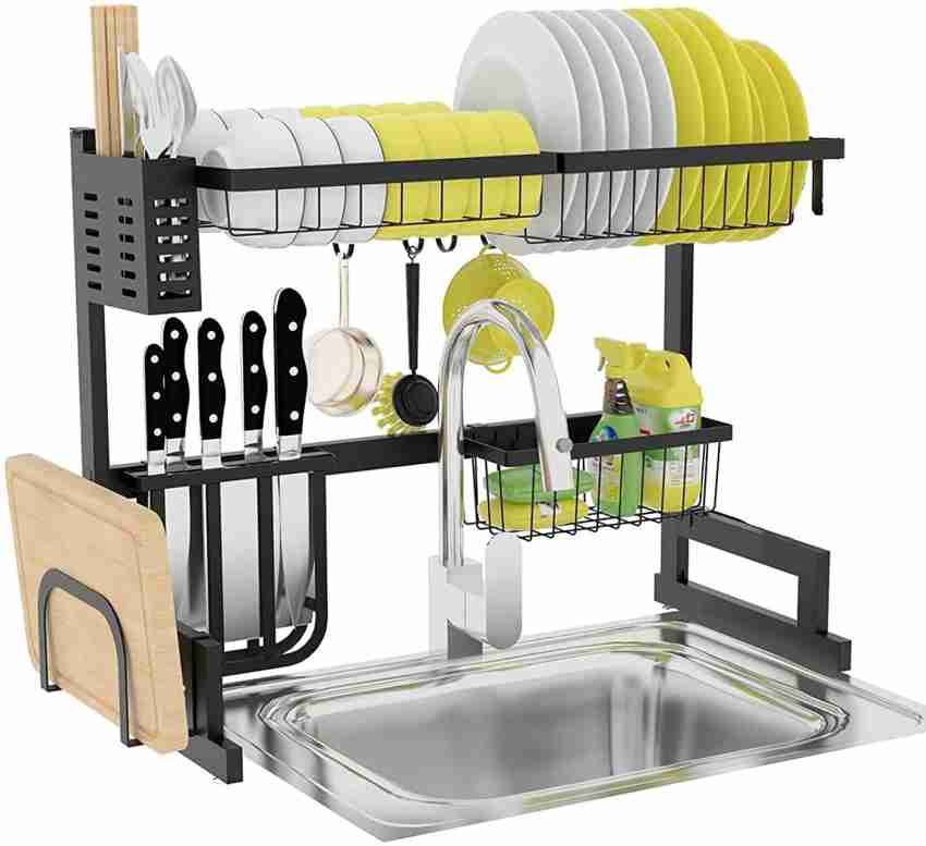HUEX Containers Kitchen Rack Plastic Pull Out Cabinet Organizer