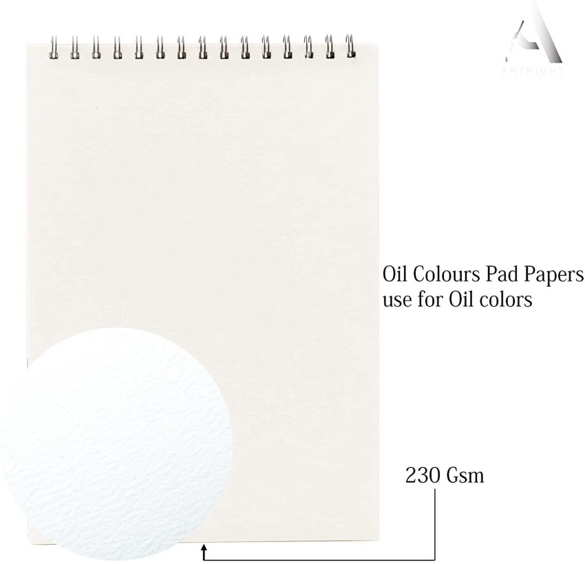 1 Pack - Canvas Pad 10 Sheets A4 / A3 Size 100% Cotton 280gsm Studio  Quality Canvas Pad
