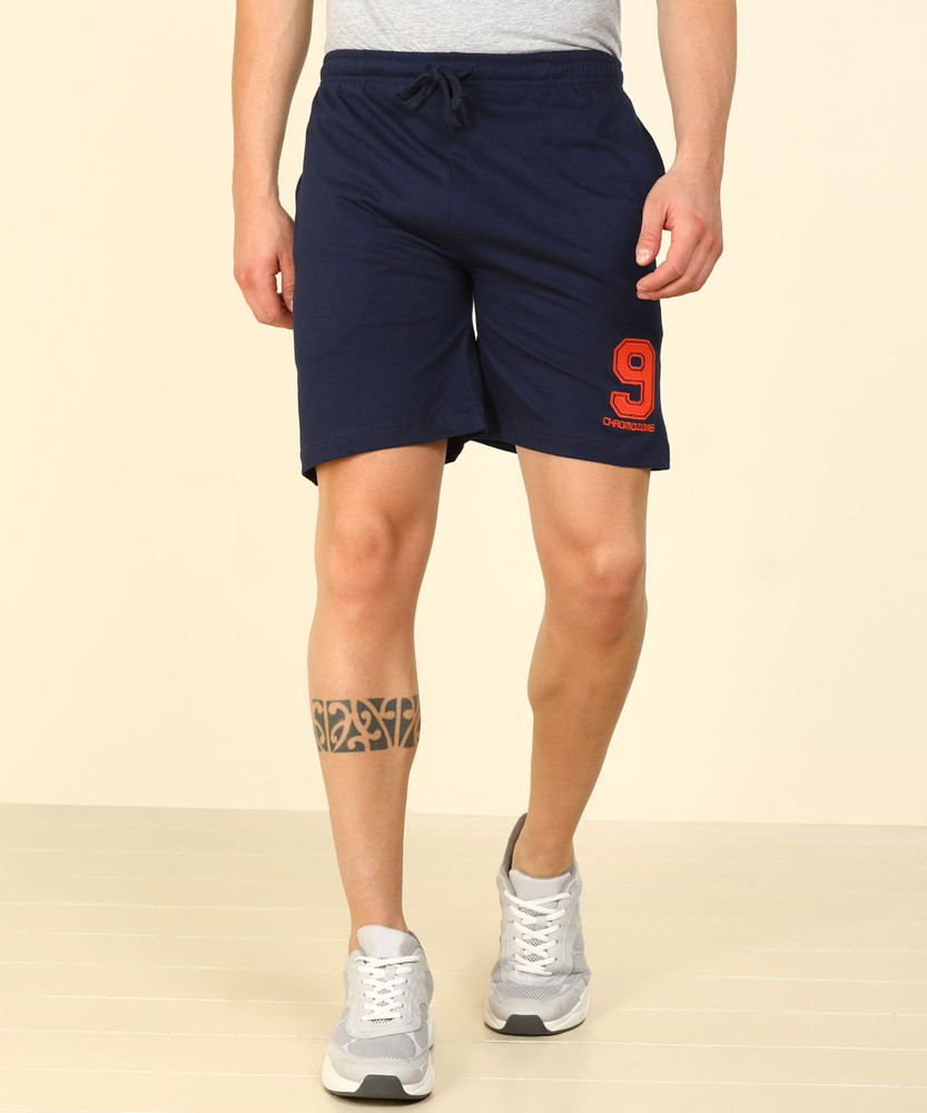 CHROMOZOME Solid Men Dark Blue Sports Shorts Buy CHROMOZOME