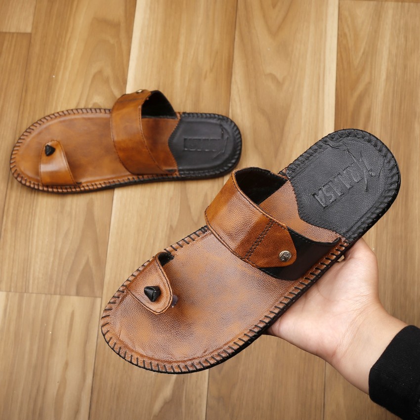 Handmade best sale slippers mens