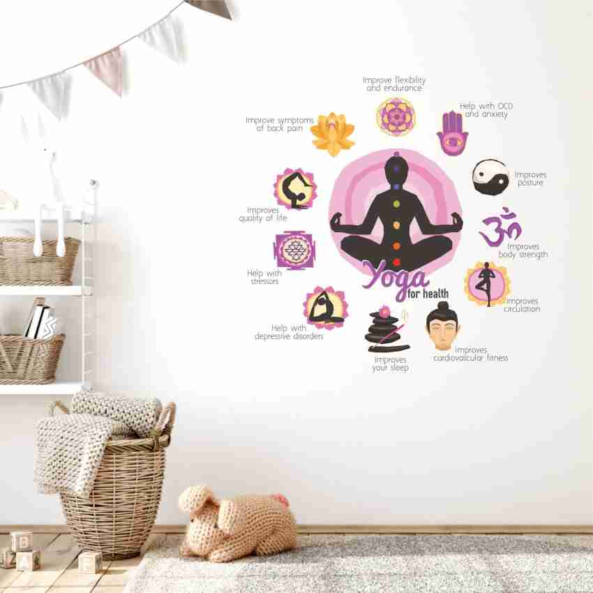 StickerYard 55 cm Yoga Benefits Self Adhesive Sticker Price in India - Buy  StickerYard 55 cm Yoga Benefits Self Adhesive Sticker online at