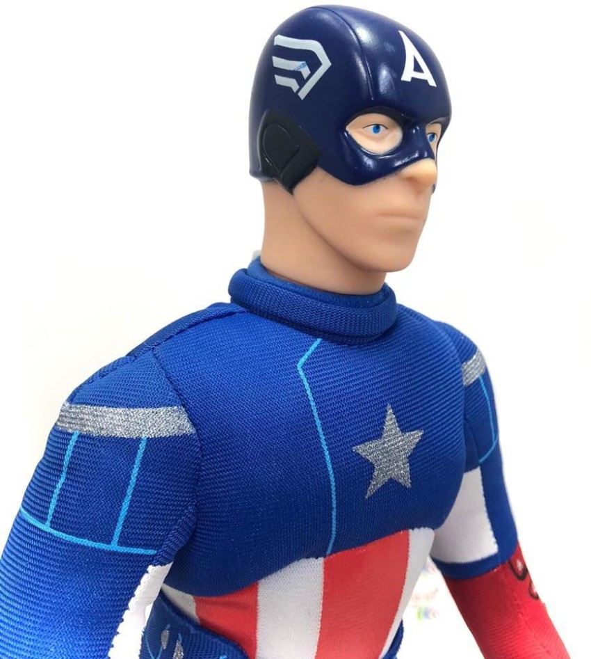 Mubco Marvel Captain America Soft Toy, Doll PVC Head, Stuffed Plush Toys  Kids Gift - 35 cm - Marvel Captain America Soft Toy, Doll PVC Head
