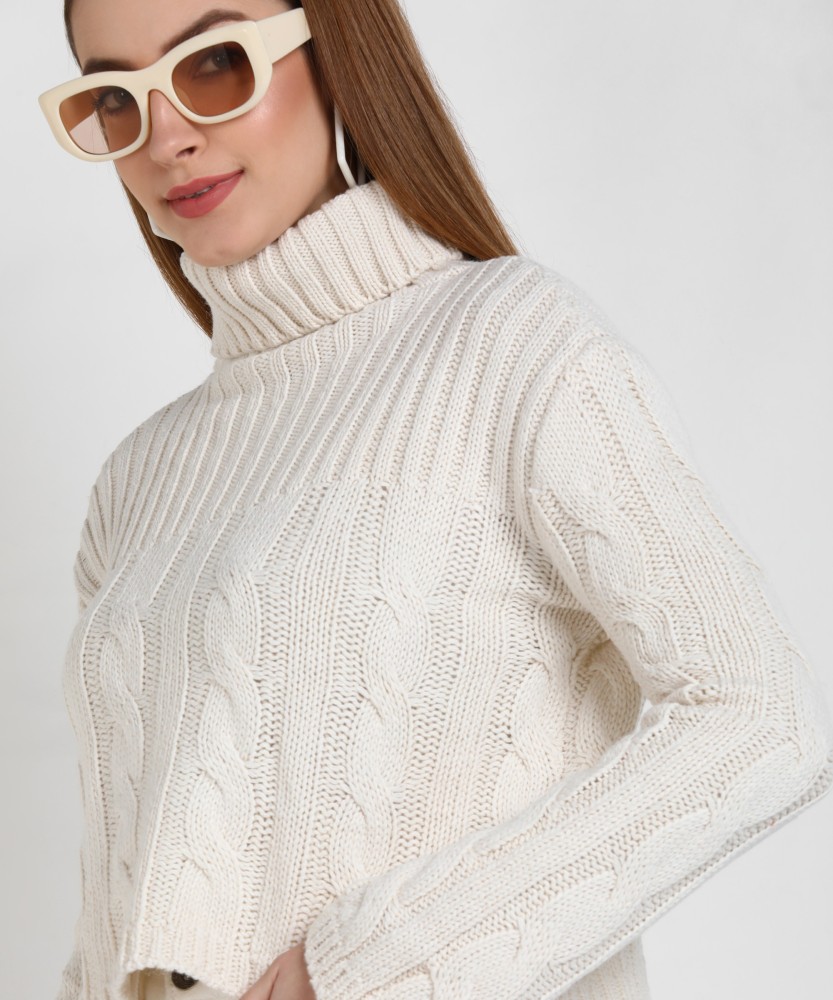 Lilac Woollen Full Sleeves Sweater (Urbanic) –