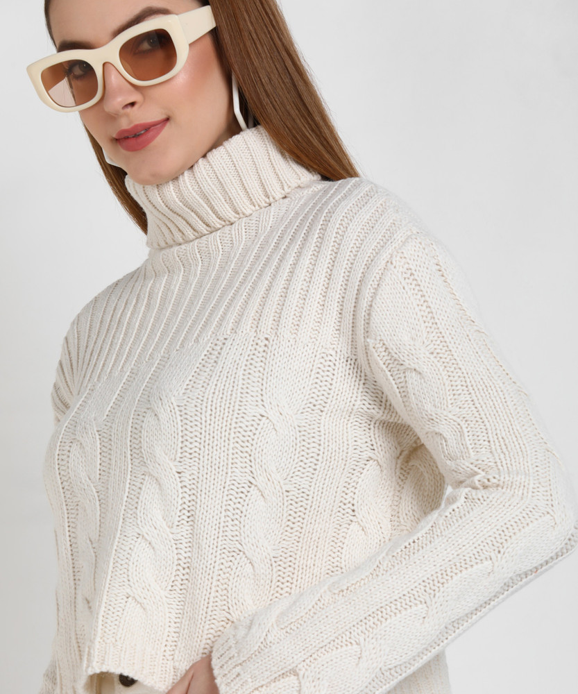Urbanic Self Design Turtle Neck Casual Women Beige Sweater - Buy Urbanic  Self Design Turtle Neck Casual Women Beige Sweater Online at Best Prices in  India | Flipkart.com