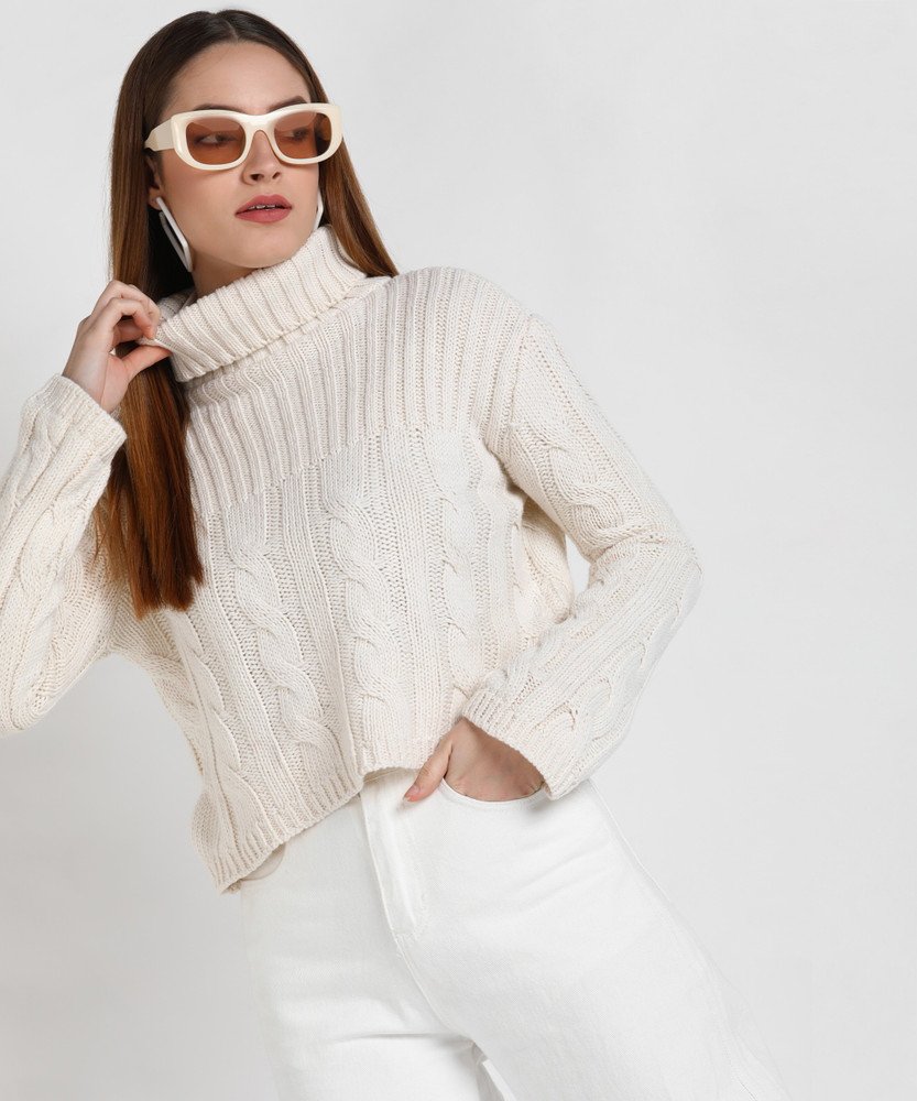 Urbanic Self Design Turtle Neck Casual Women Beige Sweater - Buy Urbanic  Self Design Turtle Neck Casual Women Beige Sweater Online at Best Prices in  India | Flipkart.com