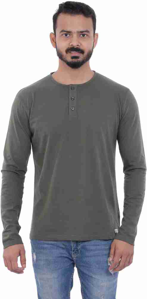 Henley neck t shirt shop