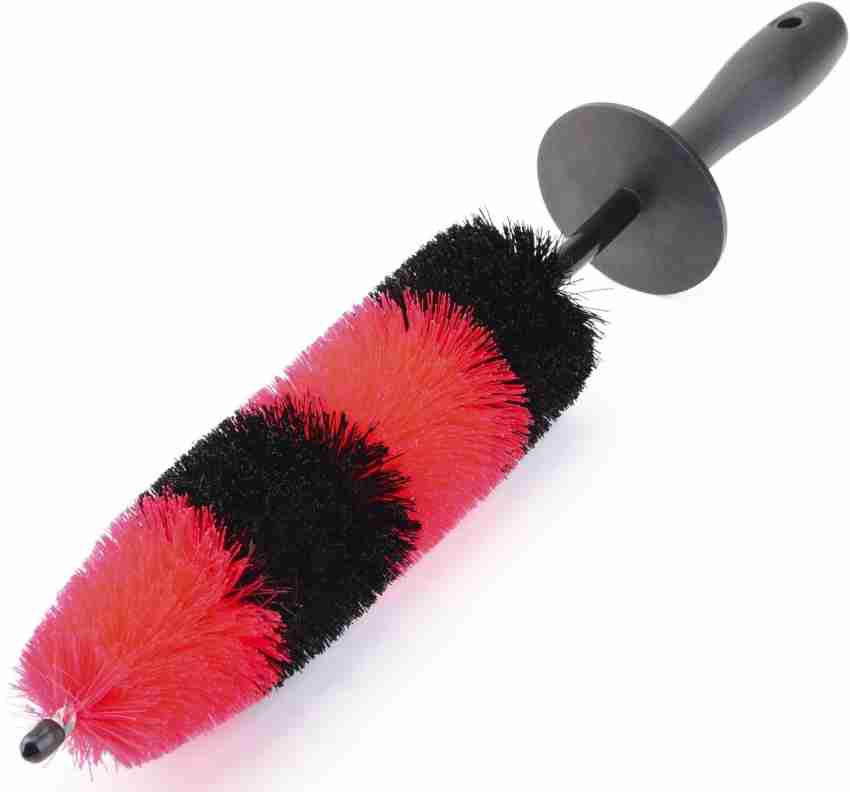 Baosity Car Wheel Tire Cleaning Brush Tool, Rim Scrubber Detailing Brush Lightweight Grooming Brush Long Handle Truck for Vehicle Motorcycles, Size: 28 cm