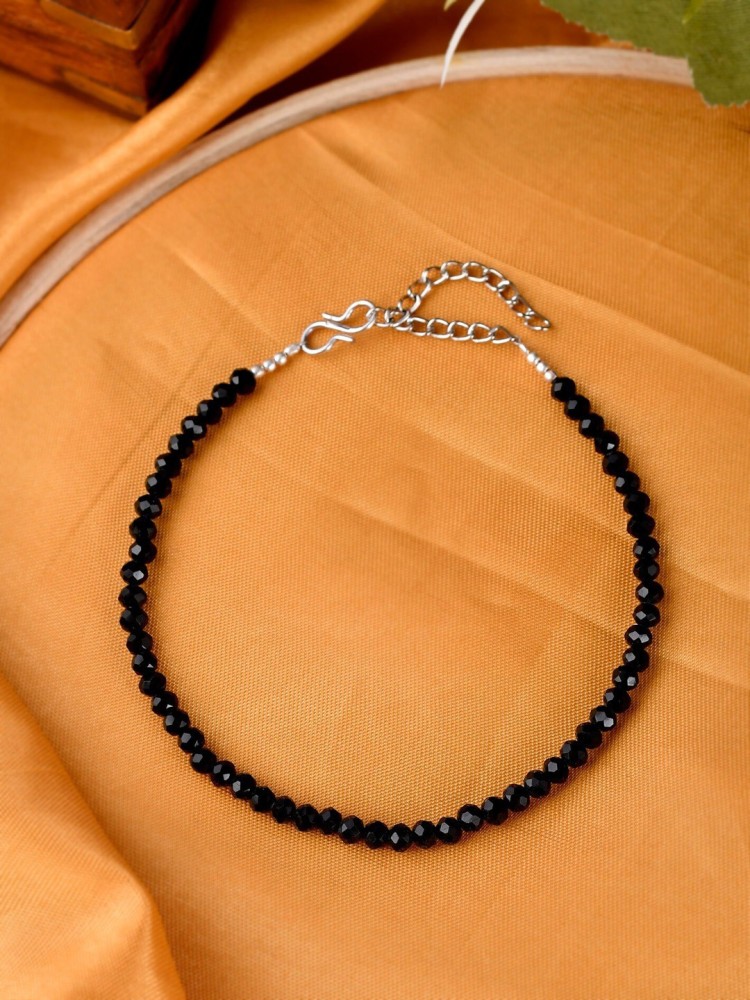 Black crystal outlet anklets