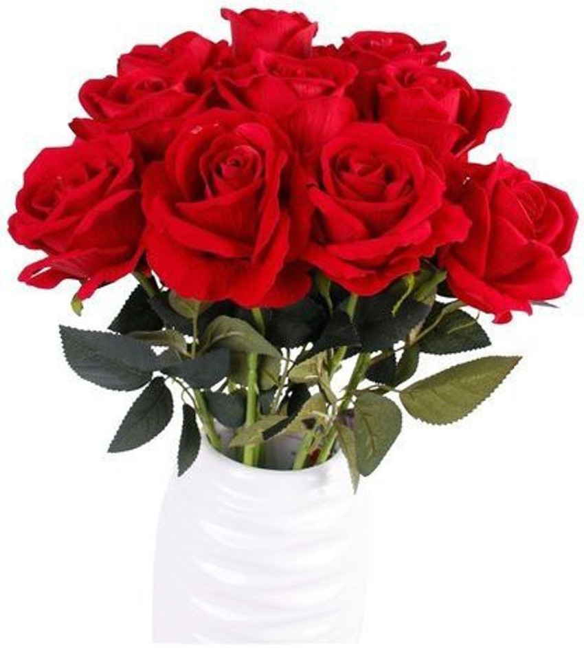 Fake red best sale roses