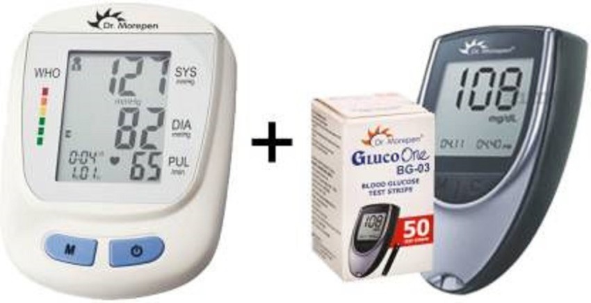 Dr. Morepen BP02 Blood Pressure Monitor and BG03 Glucose Check Monitor  Combo (Black) 