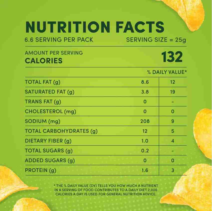 lays salt and vinegar chips nutrition facts