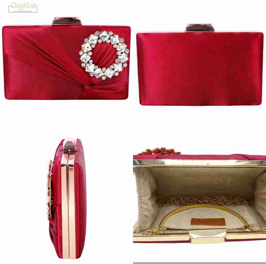 Designer Unique Maroon Party Clutch