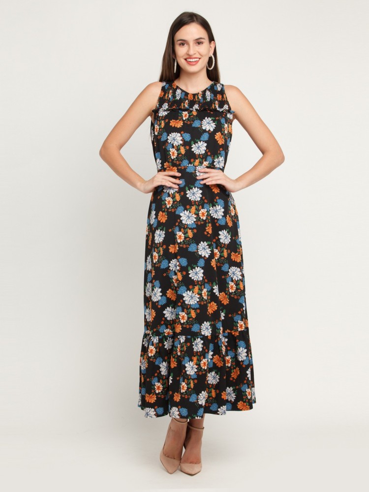 Zink london black maxi sales dress