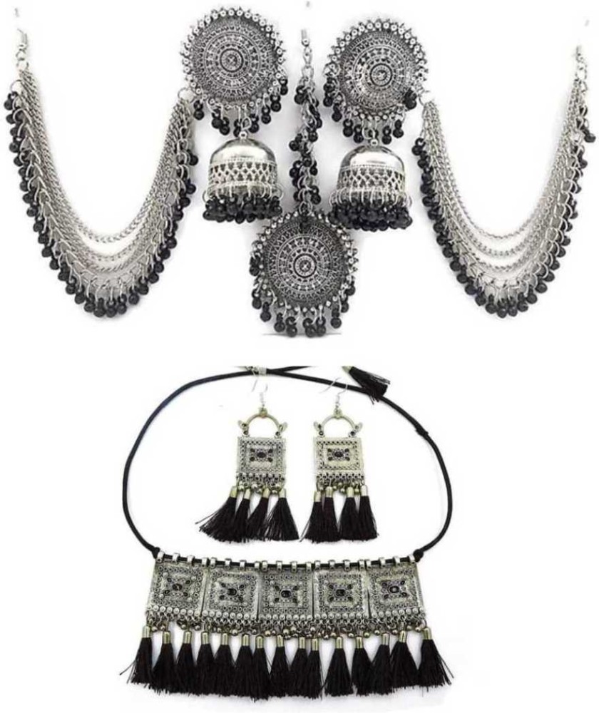 Oxidised jewellery set deals flipkart