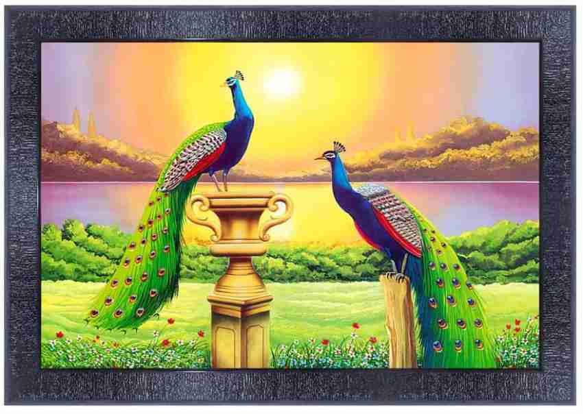 SAF PRINT PEACOCK PAINTING Digital Reprint 13.5 inch x 40.5 inch Painting  Price in India - Buy SAF PRINT PEACOCK PAINTING Digital Reprint 13.5 inch x 40.5  inch Painting online at