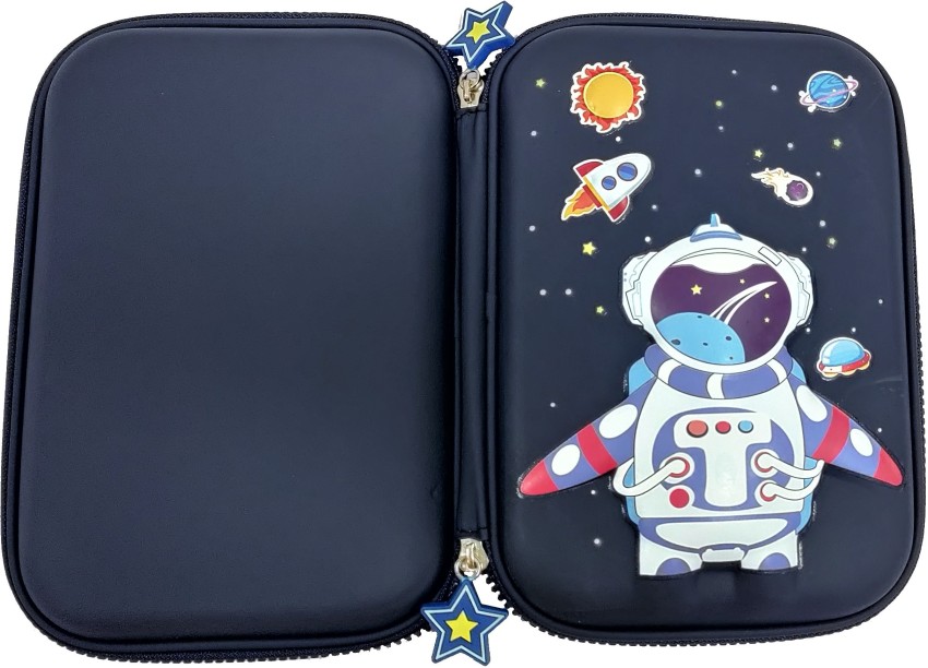 AMB 3D Pencil case for Kids,Large Capacity Pencil Pouch for  Boys & Girls Space Astronaut Art EVA Pencil Box 