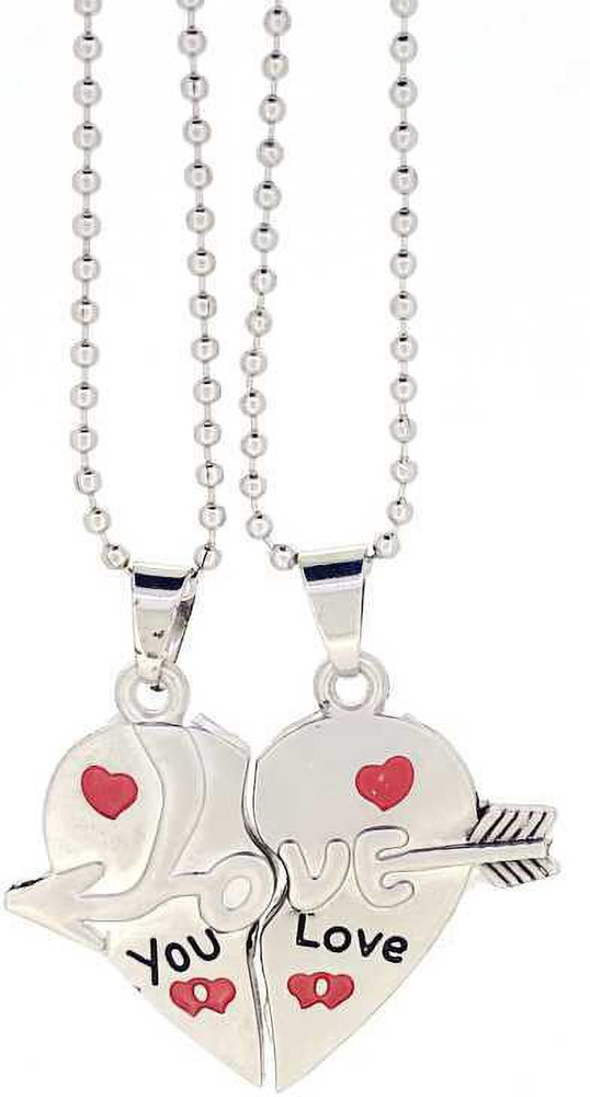 QPDOTCOM Valentines Day Special I Love U Love Locket For Gf BF