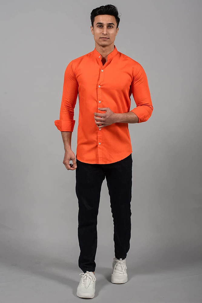 Orange shirt matching jeans discount