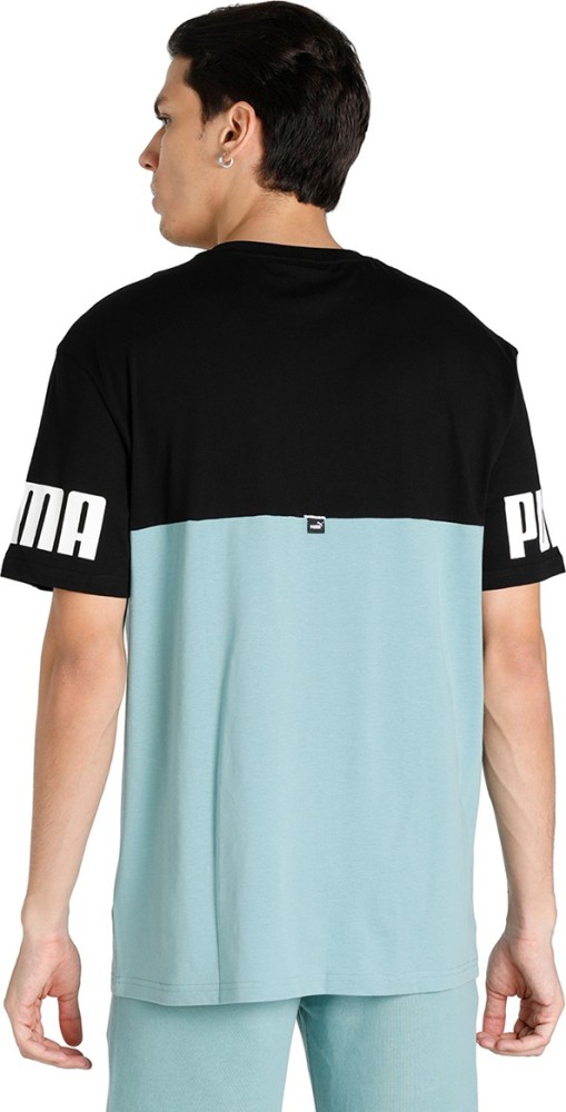 PUMA Colorblock Men Round Neck Blue T-Shirt - Buy PUMA Colorblock Men Round  Neck Blue T-Shirt Online at Best Prices in India