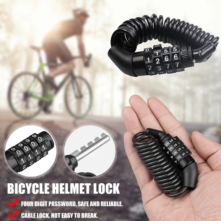 SRPHERE SPRING LOCK Bicycle lock Password Device Anti Theft Durable 4 Number Long Spring Cable Lock Price in India Buy SRPHERE SPRING LOCK Bicycle lock Password Device Anti Theft Durable 4 Number Long...