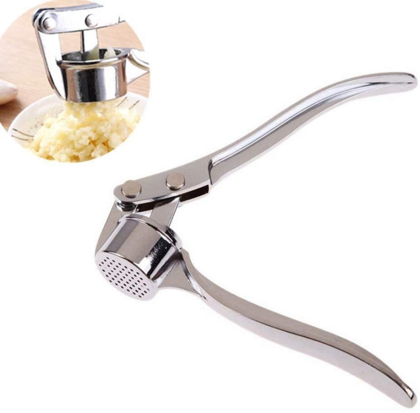 Silver Stainless Steel Ginger Garlic Crusher, For Kitchen, Size: 14cm