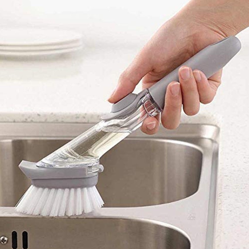 Dish Washing Sponge Brush Scrubber Kitchen Pot Pan Cleaning NYLON Jaali 4Pc
