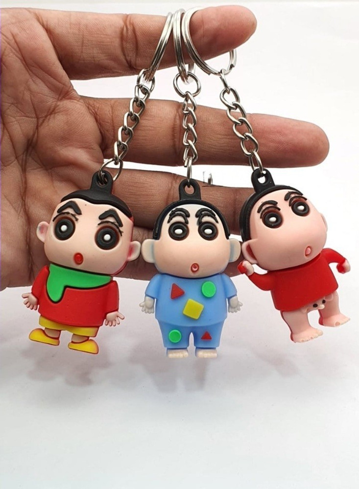 n v p Silicone Shinchan Keychain for 3pc Different model key ring