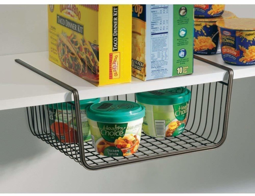 Under Shelf Storage Basket Rack Kitchen Cupboard Organiser Wire