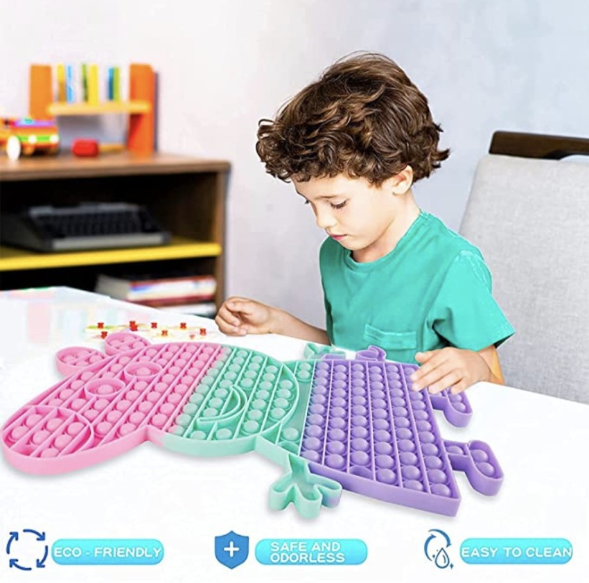 Big Jumbo Push Bubble Fidget Toys Stress Relief Popit Games/ ADHD KITTY OR  PEPPA