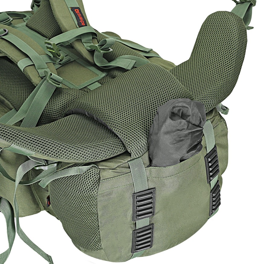 AdventIQ Military/Army Rucksack Bag(Detachable Daypack + Rain Cover) 85  L-Colonel Series-Olive Green Color Rucksack - 85 L Military-Army Green, Olive  Green - Price in India