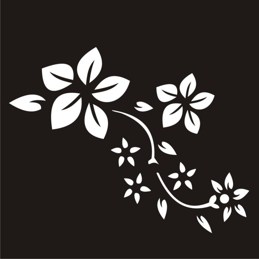 Decowall Floral Wall Painting Stencil for DIY Painting in Plastic