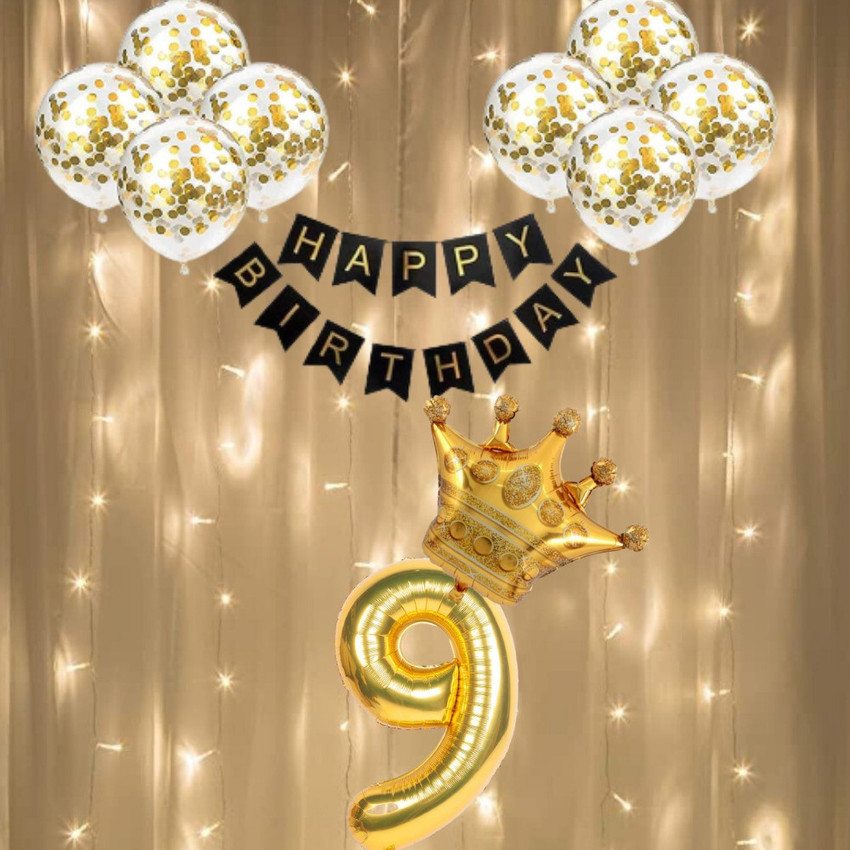 FLICK IN 9th Birthday Decoration Girls Ninth Birthday Decorations