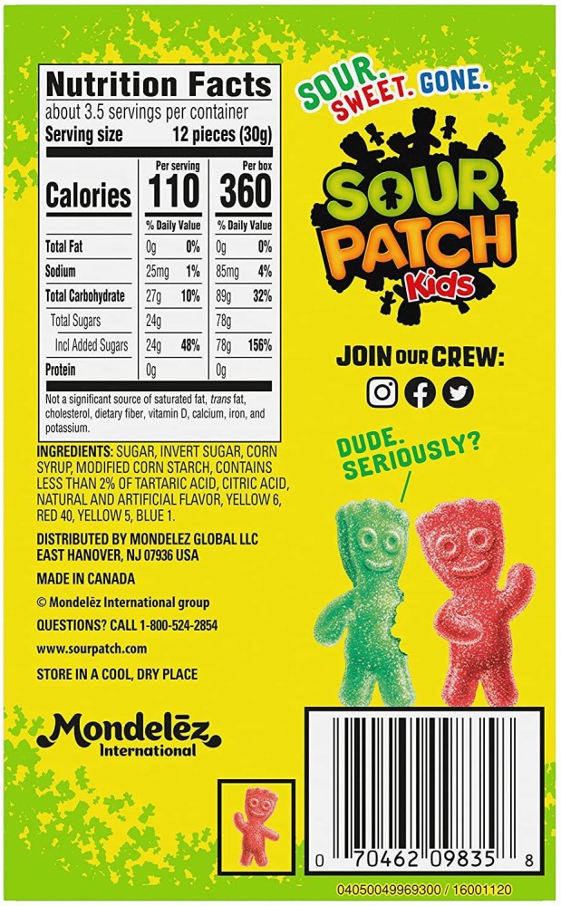 SOUR PATCH KIDS Soft & Chewy Candy, Easter Candy, 12 - 3.5 oz Boxes