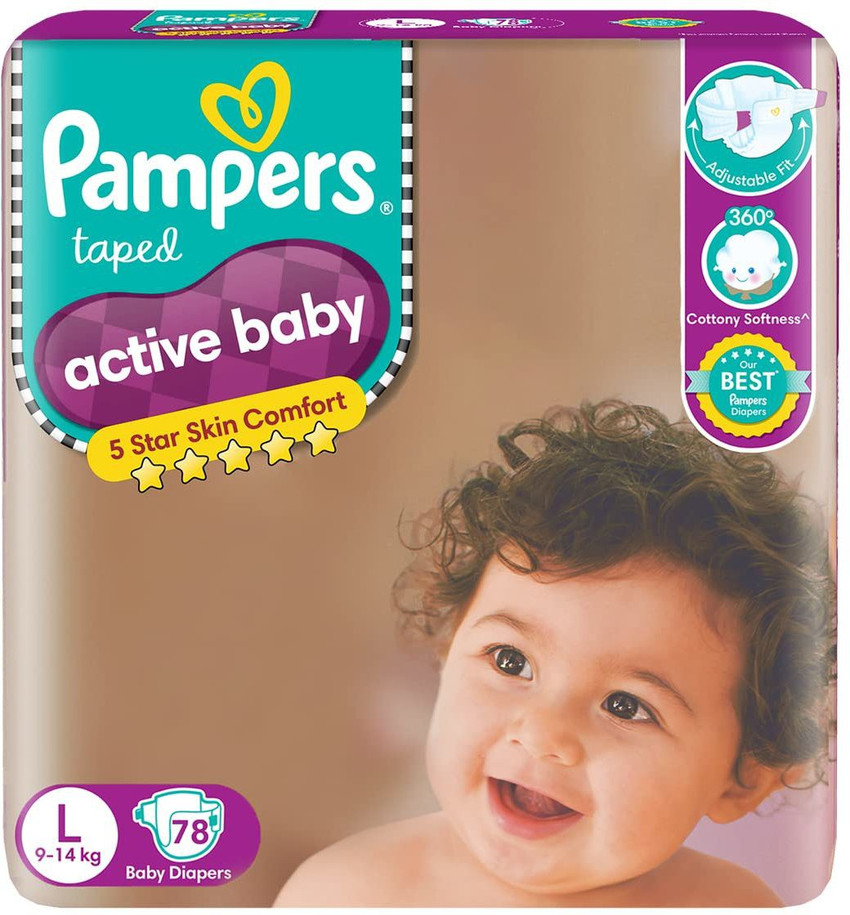 Pampers active baby sale large flipkart