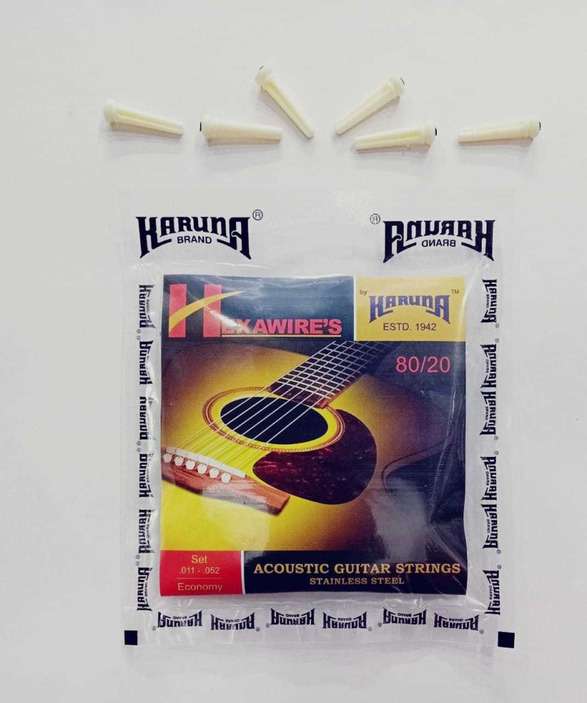 KARUNA Acoustic SET OF 6 PIN AND HEXA STRIG WIRE Guitar String