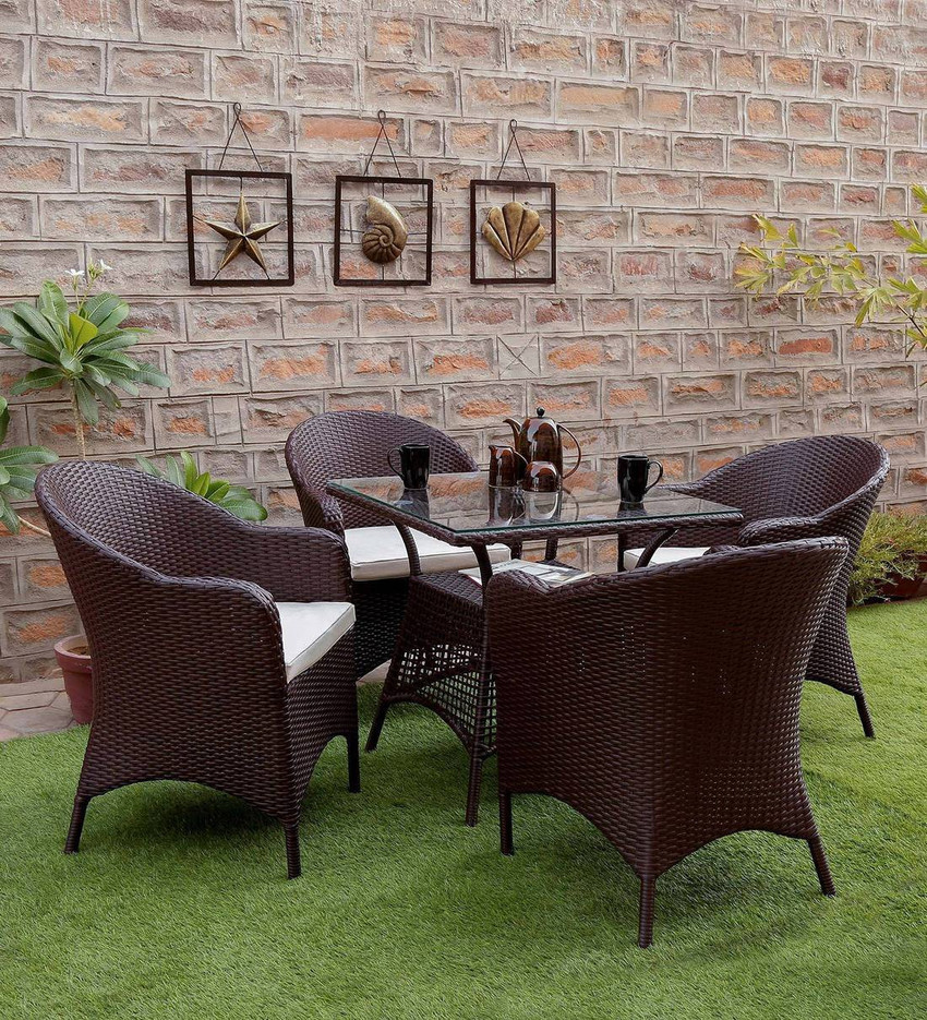 Fiber table deals chair set