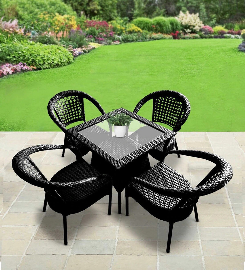 Black table and cheap chair set