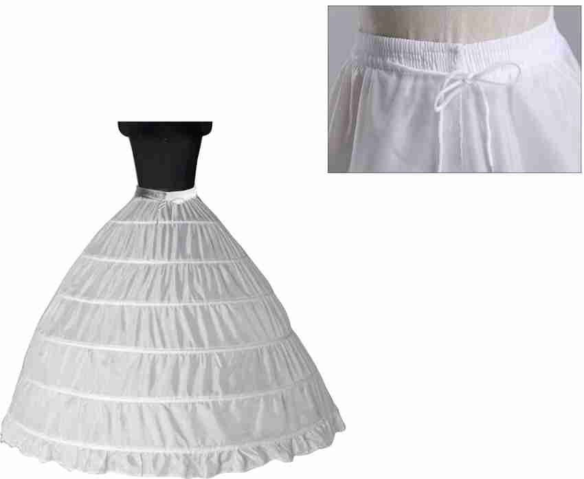 BBSET Women Crinoline Petticoat A-line 6 Hoop Skirt Slips India