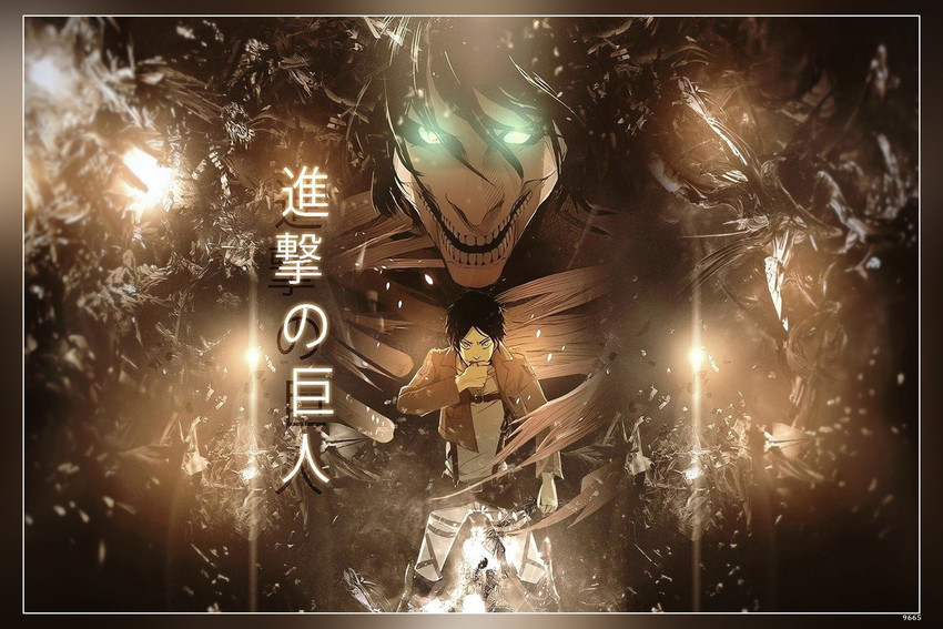 Shingeki No Kyojin Eren Titan Anime Poster