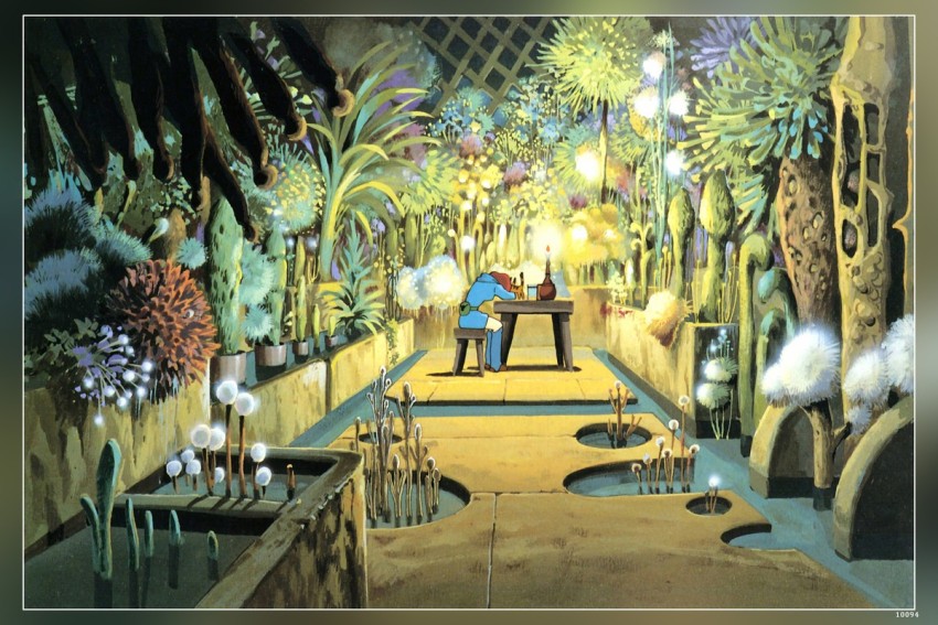  onthewall Nausicaa Studio Ghibli Poster Art Print, White, 30 x  40 cm: Posters & Prints