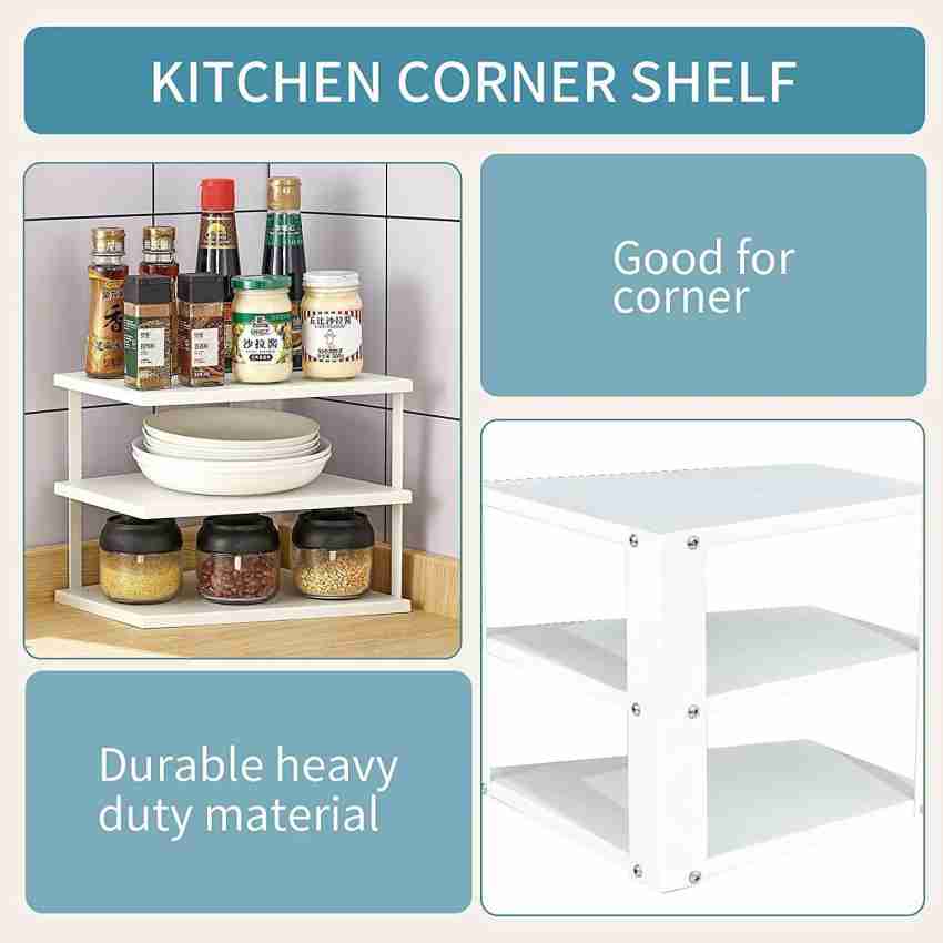 1pc Iron Storage Rack, Multifunctional Kitchen Wall-mounted Shelf