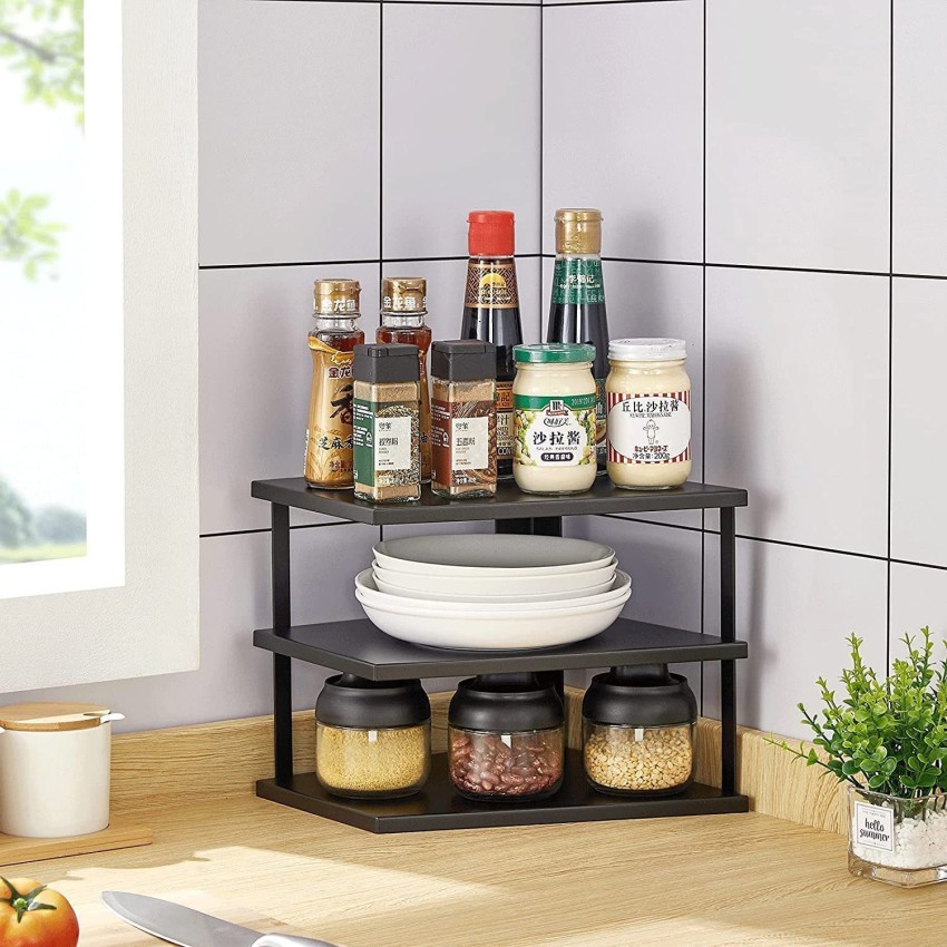Kitchen Triangle Shelf Organizer Multi-purpose Corner Spice Shelf