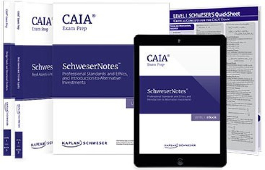 2022 CAIA Schweser Notes Level 1 Set Of 3 Book (3 Study Book +