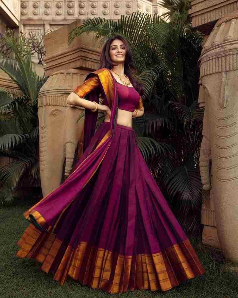 Buy maharani couture Solid Plain Banarasi Cotton Silk Maroon Sarees Online Best Price In India Flipkart